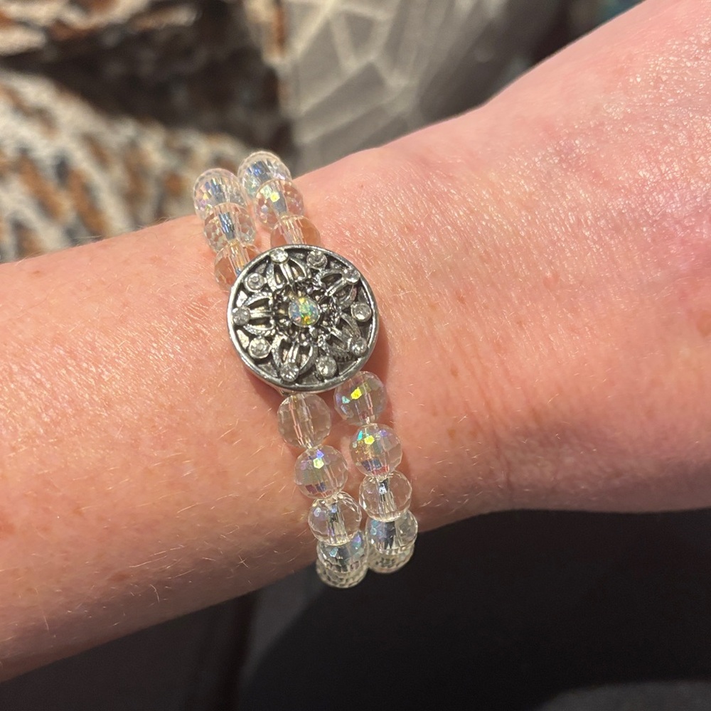 Interchangeable Snap Charm Bracelet Set - Silver … - image 2